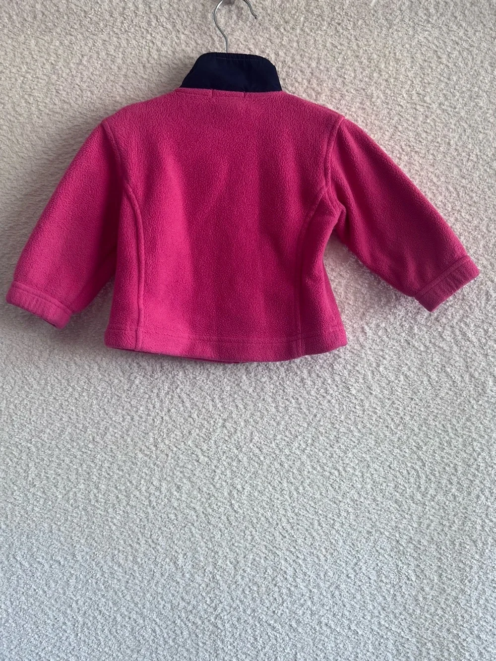 Ralph Lauren Vintage Infant Baby Girl Full Zip Pink Fleece Size 12-24 Months